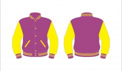 Get quality custom Purple and Yellow varsity jacket in 2024